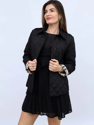 Casaco Burberry Matelassê Preto