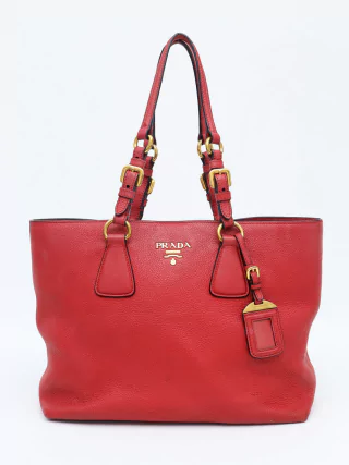 Bolsa Prada Vitello Phenix Leather Tote