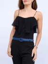 Cinto Gucci GG Marmont Azul
