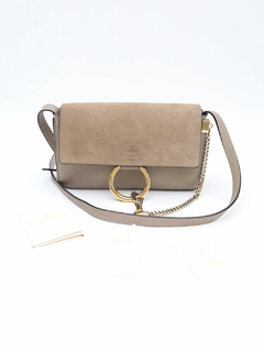 Bolsa Chloé Small Faye Crossbody Gray na internet