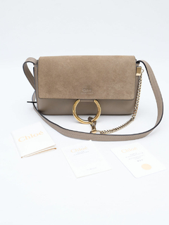 Bolsa Chloé Small Faye Crossbody Gray - comprar online