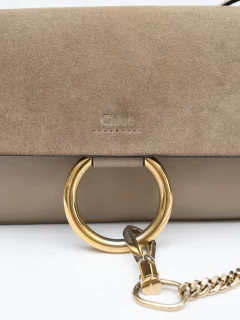 Imagem do Bolsa Chloé Small Faye Crossbody Gray