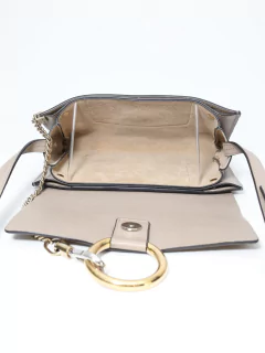 Bolsa Chloé Small Faye Crossbody Gray