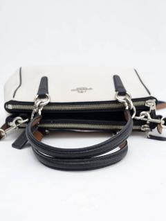Imagem do Bolsa Coach White/Black/Brown Leather