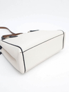 Bolsa Coach White/Black/Brown Leather - Paris Brechó