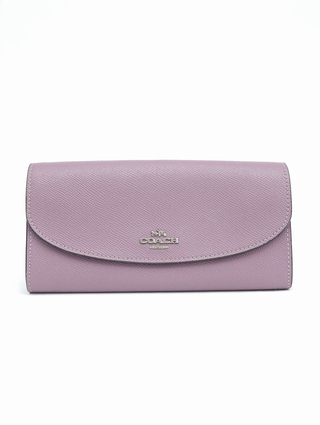Carteira Coach Couro Lilas - comprar online