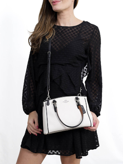 Bolsa Coach White/Black/Brown Leather - comprar online