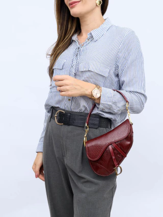 Bolsa Mini Patent Dior Saddle - comprar online