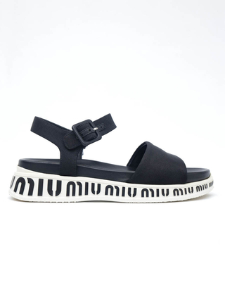 Sandália Miu Miu Logo - TAM 35 BRA - comprar online