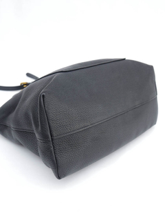 Prada Nero Vitello Daino Shopping Tote