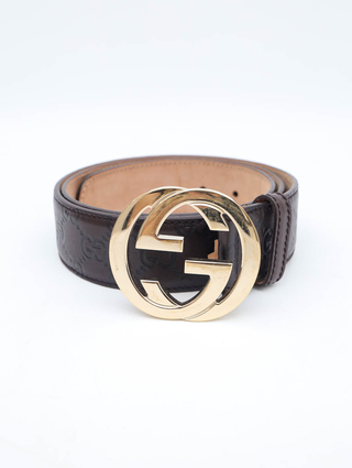Cinto Gucci Interlocking Buckle - TAM 95