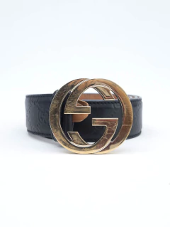 Cinto Gucci Interlocking GG Preto - comprar online