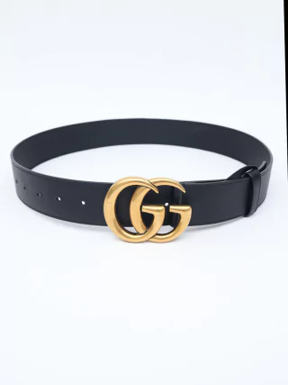 Cinto Gucci Marmont GG Preto - TAM 85 - comprar online