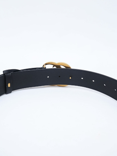 Cinto Gucci Marmont GG Preto - TAM 85 - Paris Brechó