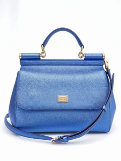 Bolsa D&G Sicily Azul Metalica na internet
