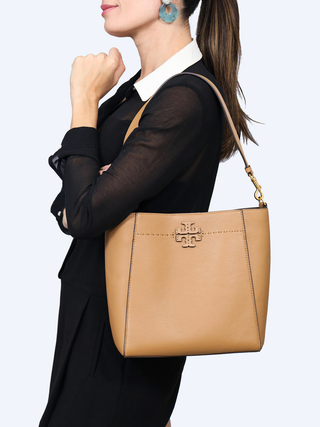 Tory Burch Mcgraw Hobo Média Caramelo - comprar online