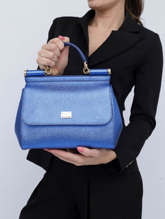 Bolsa D&G Sicily Azul Metalica - comprar online