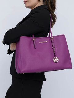 Bolsa Michael Kors Tote Shopping Roxa