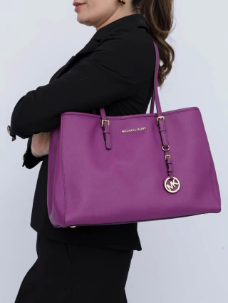 Bolsa Michael Kors Tote Shopping Roxa