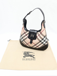 Burberry Nova Check Canvas Brook Hobo - Paris Brechó