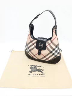 Burberry Nova Check Canvas Brook Hobo - Paris Brechó
