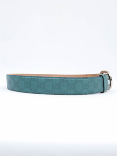 Cinto Gucci Interlocking Buckle Verde - TAM 90 na internet