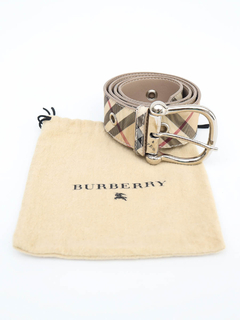 Cinto Burberry Nova Check Coated Canvas na internet