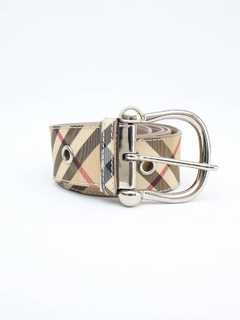 Cinto Burberry Nova Check Coated Canvas na internet