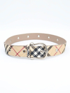 Cinto Burberry Nova Check Coated Canvas