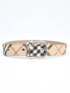 Cinto Burberry Nova Check Coated Canvas