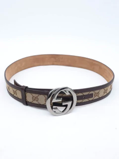 Cinto Gucci GG Interlocking Jacquard - Paris Brechó