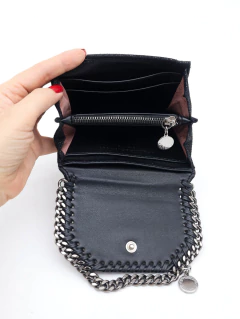 Carteira Stella McCartney Small Falabella Chain-Link Wallet - loja online