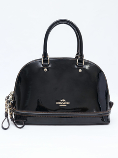 Bolsa Coach Mini Sierra Verniz Preta
