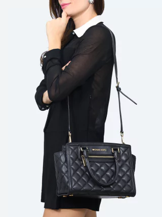 Bolsa Michael Kors Matelassê Black Tote - comprar online