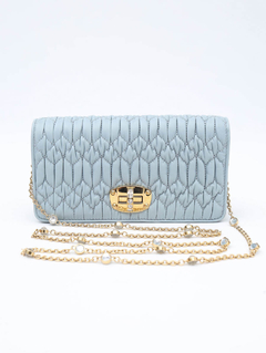 Bolsa Miu Miu Matelassê Cristal Azul - loja online