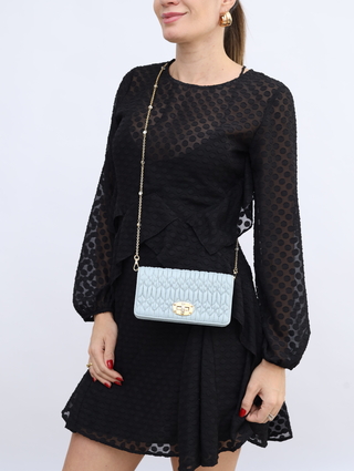 Bolsa Miu Miu Matelassê Cristal Azul