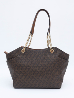 Bolsa Michael Kors Jet Set Logo Monograma - Paris Brechó