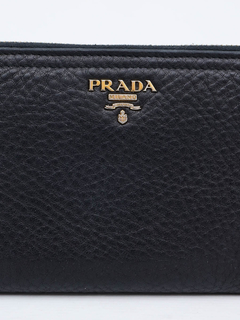 Imagem do Carteira Prada Black Leather Zip Around
