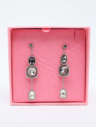 Brincos Swarovski Rosette Dark