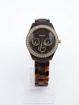 Relógio Fossil Marrom com Brilhantes - comprar online