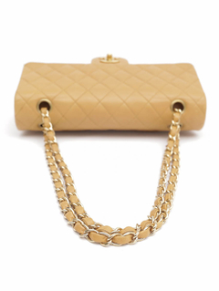 Bolsa Chanel Lambskin Bege Duble Flap - comprar online