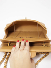 Bolsa Chanel Lambskin Bege Duble Flap - Paris Brechó