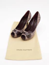 Sapato Louis Vuitton Peep Toe Vinho - 34 BRA