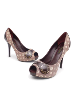 Imagem do Sapato Louis Vuitton Peep Toe Vinho - 34 BRA