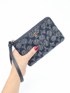 Carteira Coach Signature Chambray