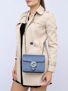 Bolsa Gucci Interlocking Medium Azul