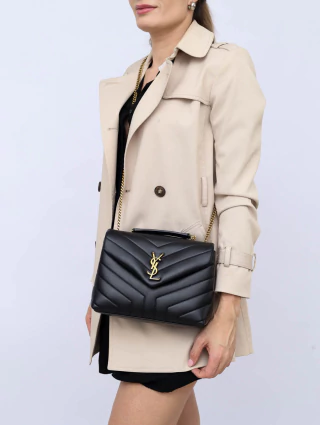 Bolsa Yves Saint Laurent LouLou Preta