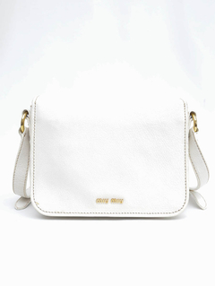 Bolsa Miu Miu Madras Couro Branco na internet