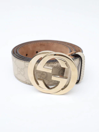 Cinto Gucci Interlocking - TAM 80 - comprar online