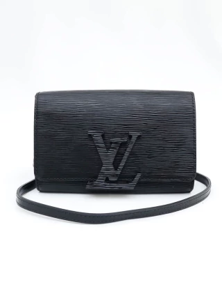 Bolsa Louis Vuitton Black Epi Leather Louise PM